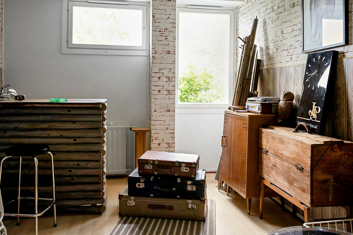 Suitcases in room